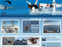 Tablet Screenshot of parachutisme-vannes.fr